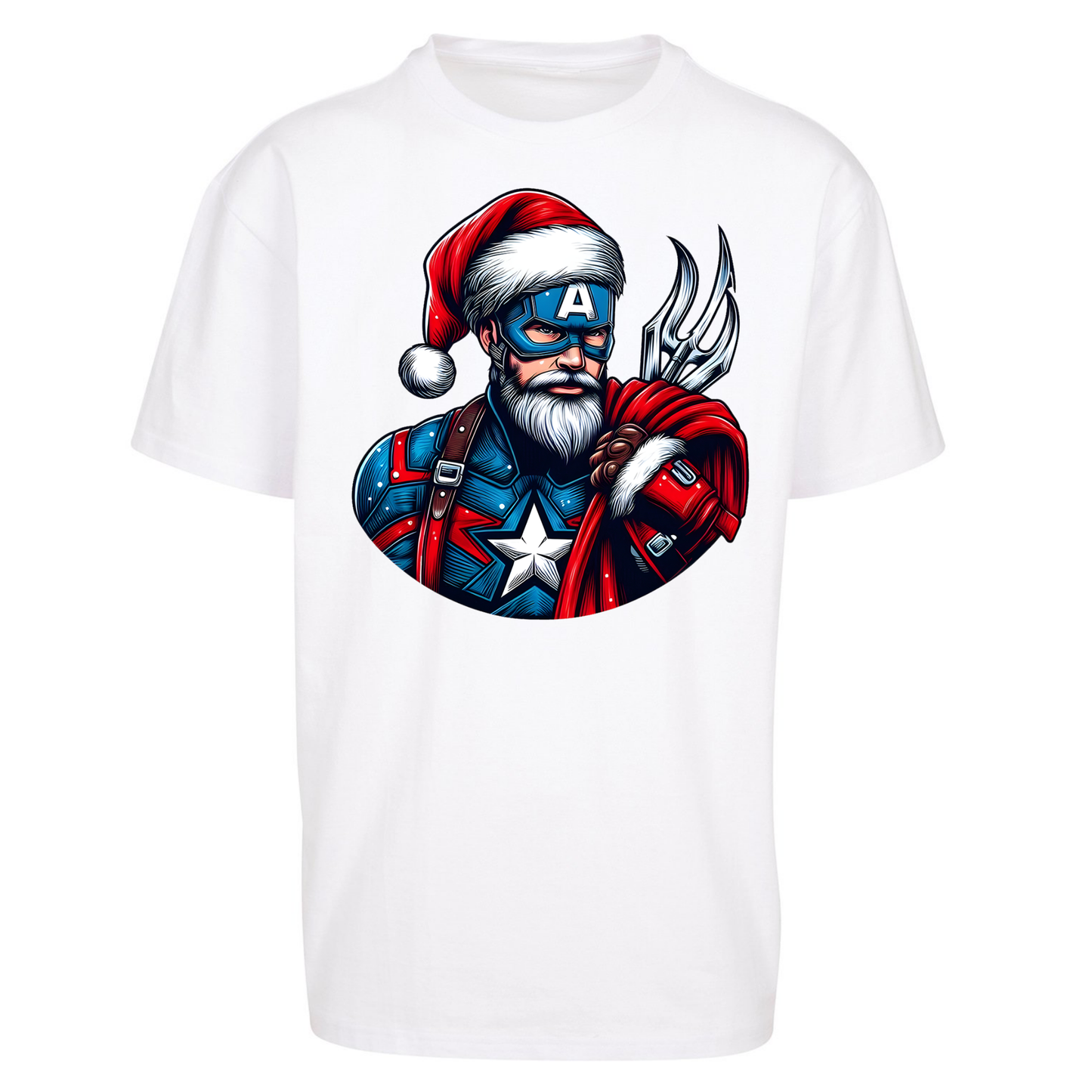 Captain America Santa Oversized T Shirts