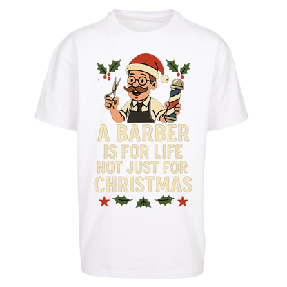 Barber Christmas Oversized T Shirts