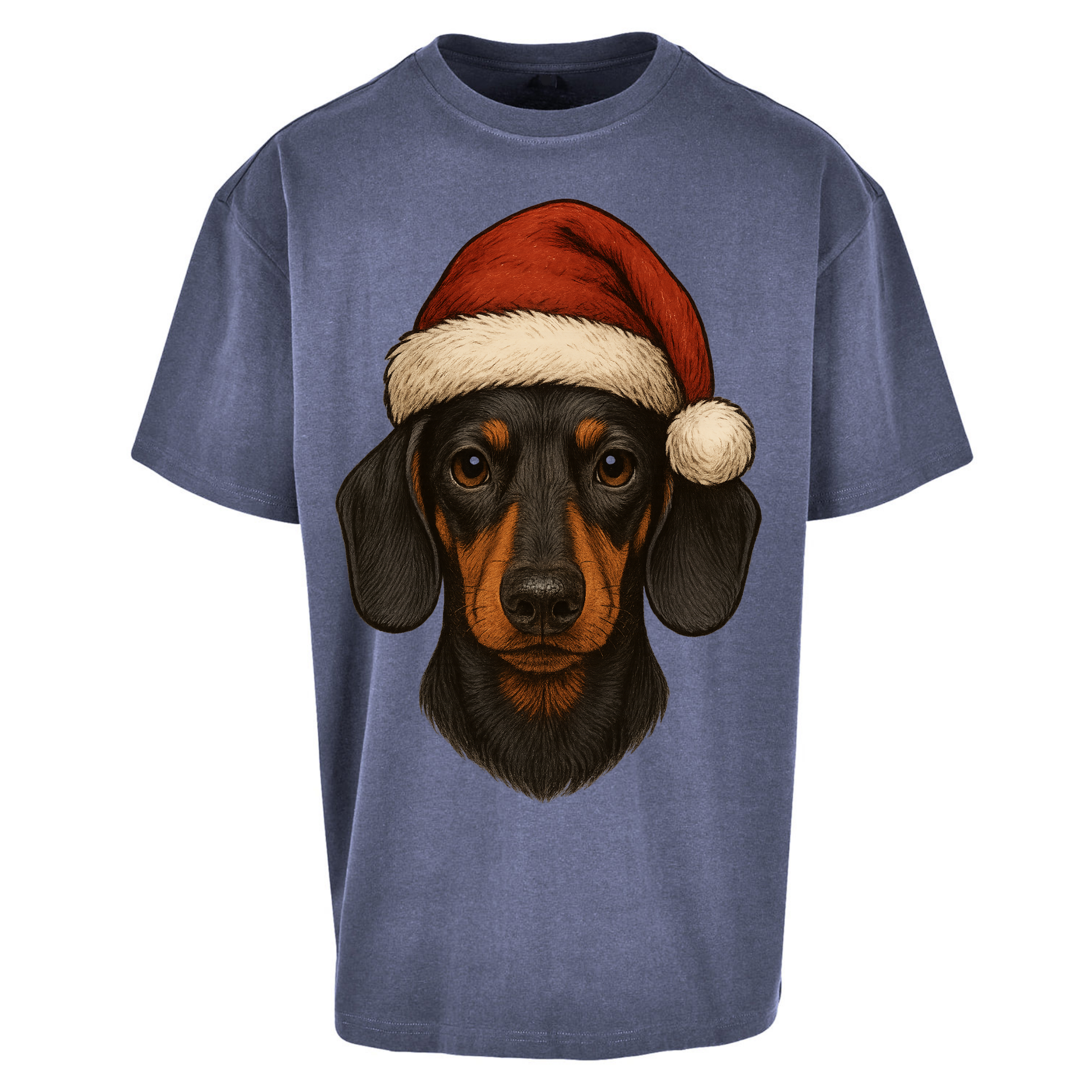 Sausage Dog Christmas Oversized T Shirt