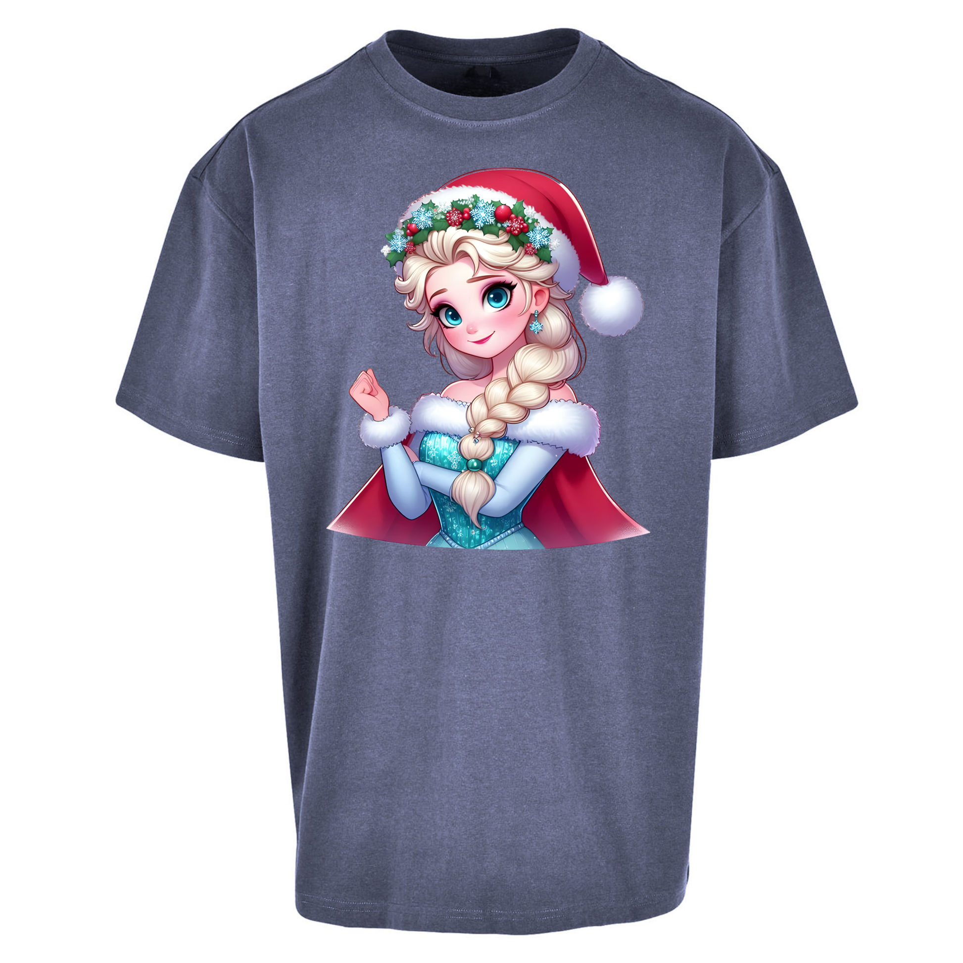 Elsa Frozen Santa Oversized T Shirts