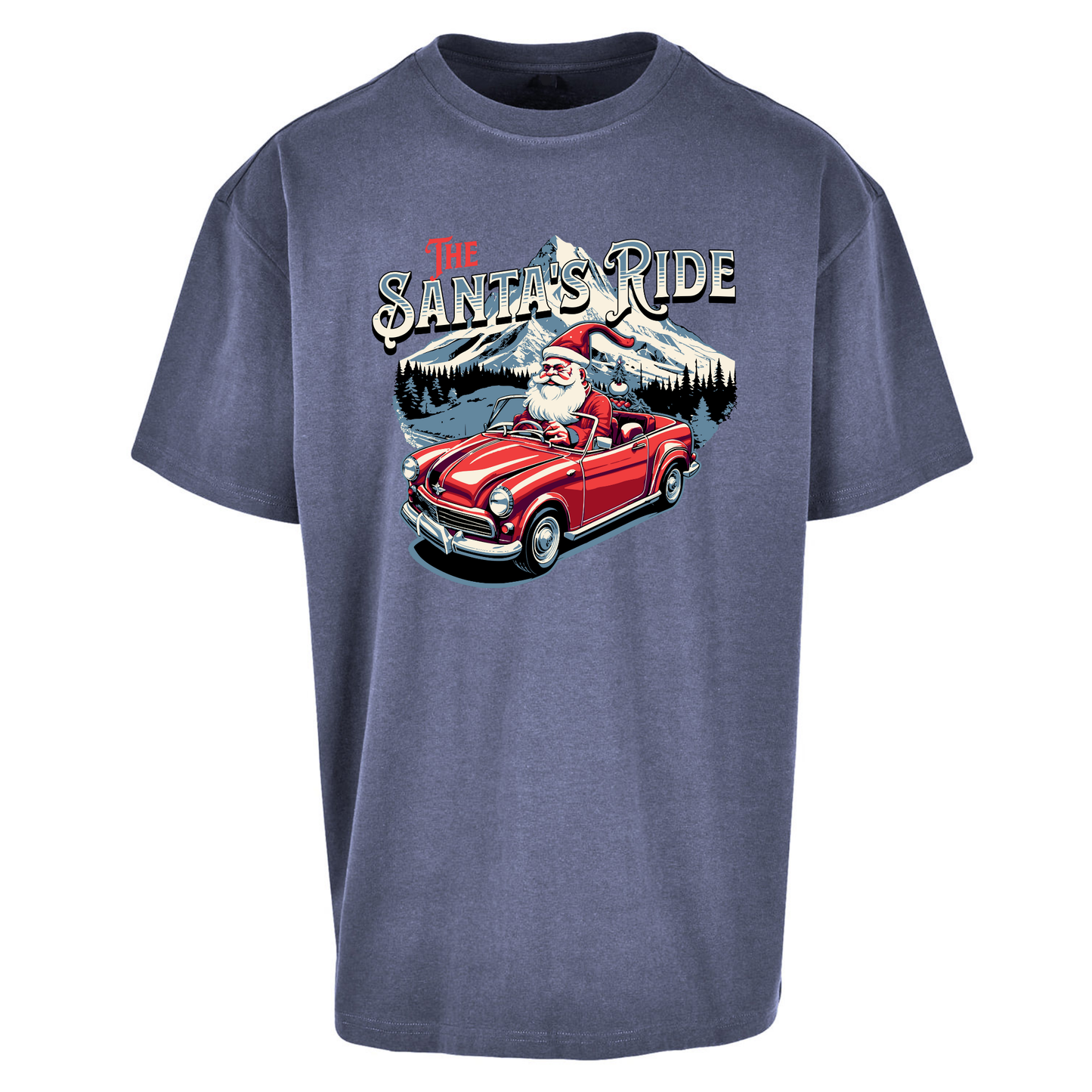 The Santas Ride Christmas Oversized T Shirts