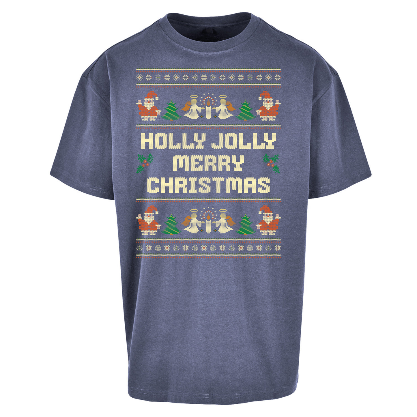 Holly Jolly Merry Christmas Oversized T Shirts