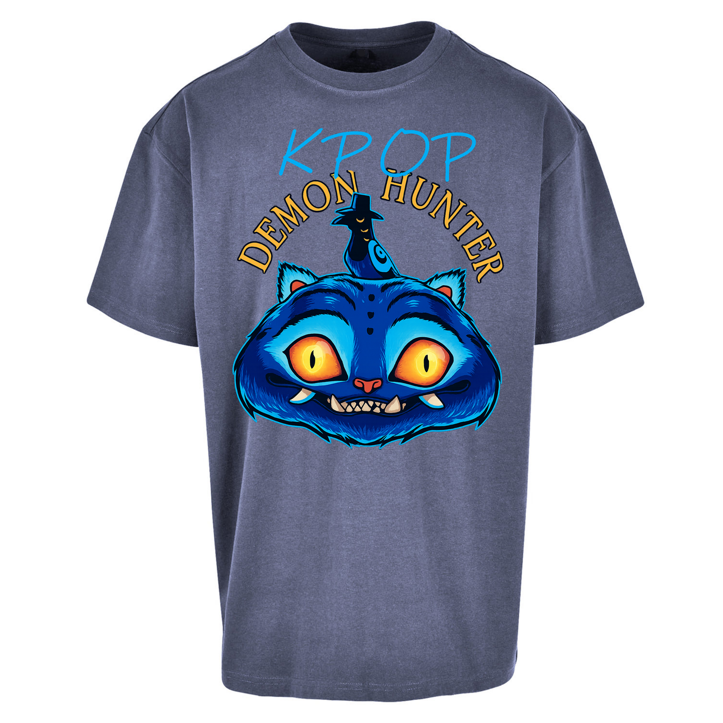 Kpop Demon Hunter Derpy Tiger Oversized T Shirts
