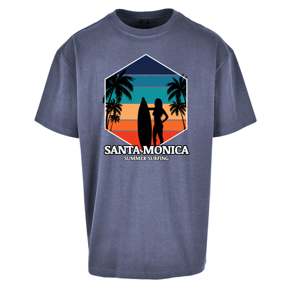 Santa Monica Summer Surfing Oversized T Shirts