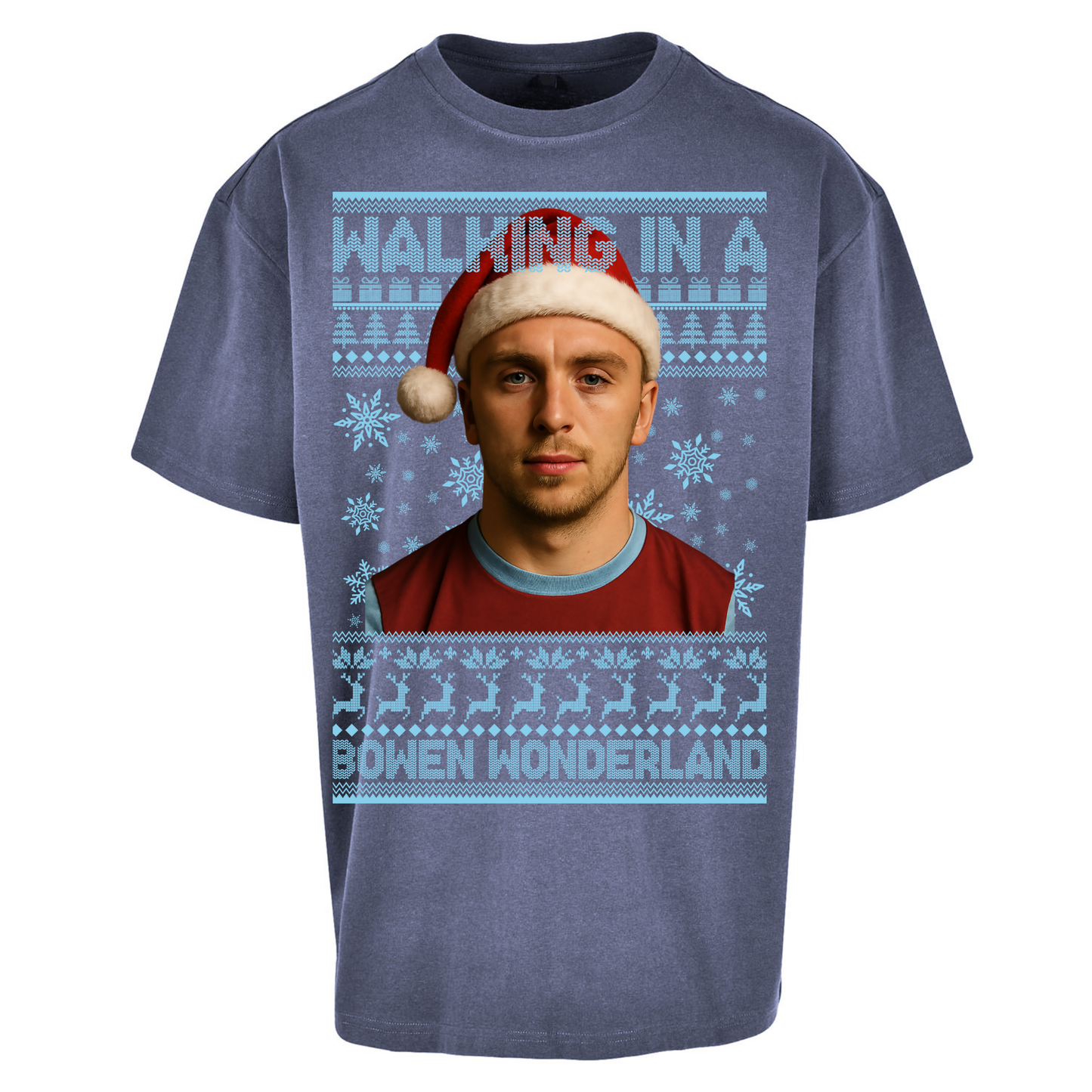 Jared Bowen walking in a Bowen Wonderland Christmas Oversized T Shirts