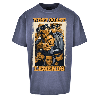 West Coast Legends Rappers Oversized T Shirts