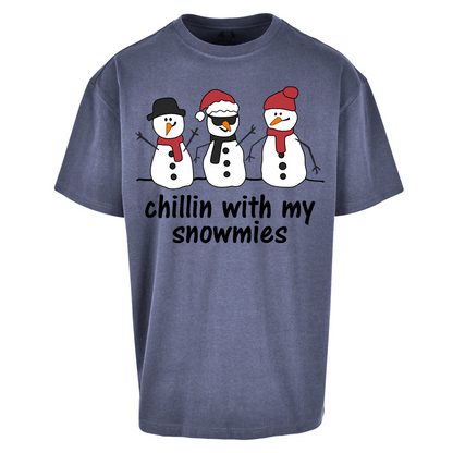 Chillin With My Snowmies Oversized T Shirts