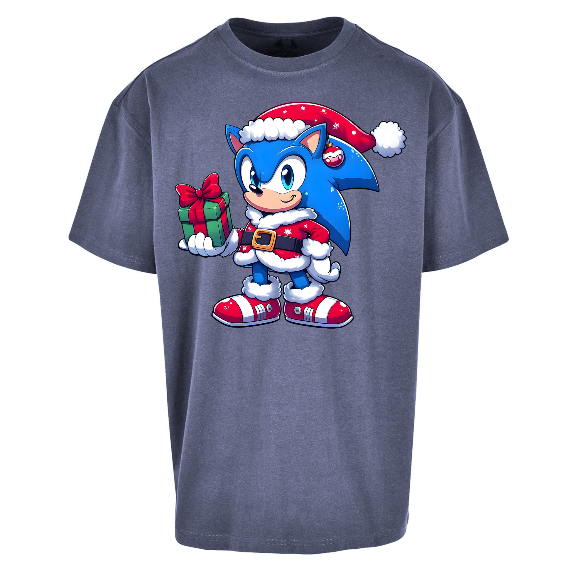 Sonic The Hedgehog Santa Oversized T Shirts