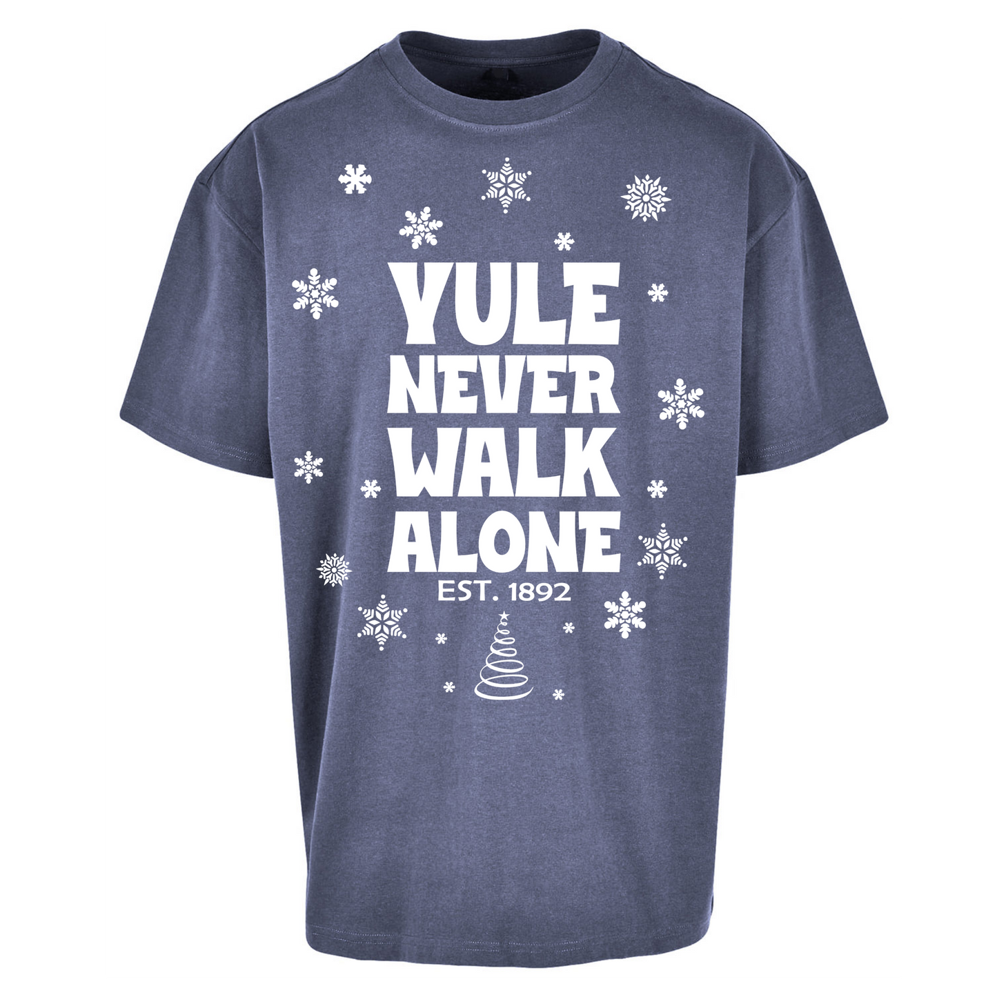 Yule Never Walk Alone Liverpool Christmas Oversized T Shirts