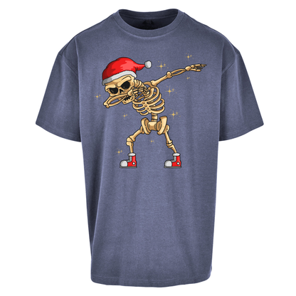 Santa Skellington Dabbing Christmas Oversized T Shirts