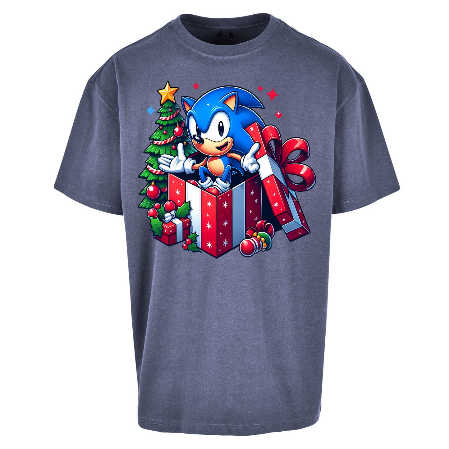 Sonic The Hedgehog Christmas Oversized T Shirts