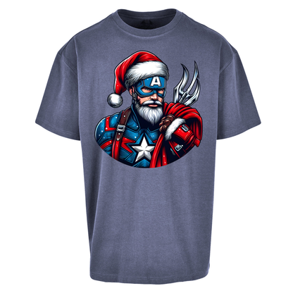 Captain America Santa Oversized T Shirts
