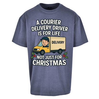 Courier Delivery Driver Christmas Oversized T Shirts