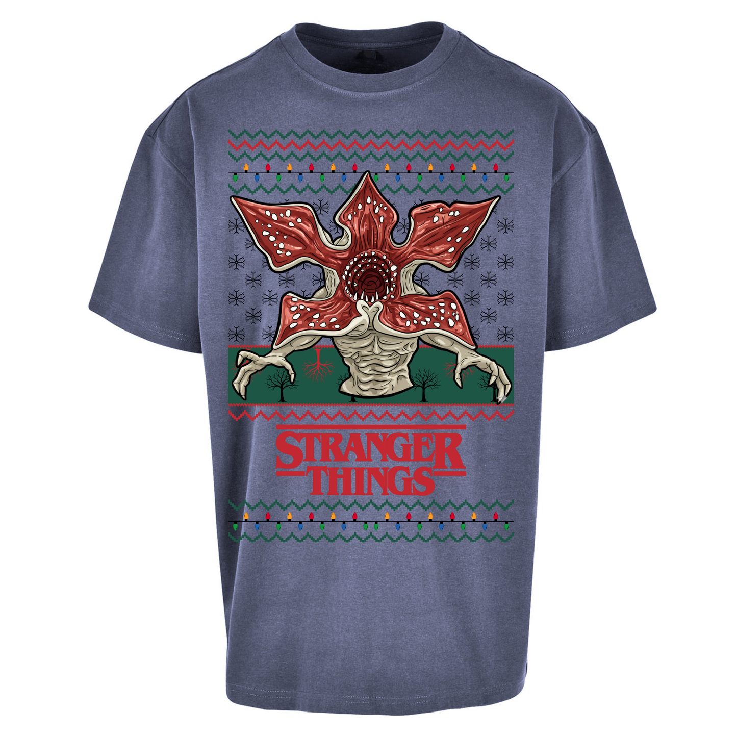 Demogorgon Christmas Oversized T Shirts