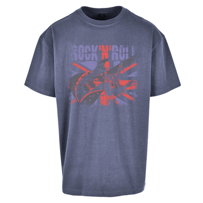 Rock N Roll Union Jack Oversized T Shirts