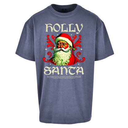 Holly Santa Christmas Oversized T Shirts