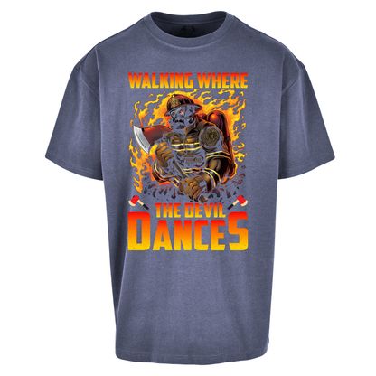Walking Where The Devil Dances Oversized T Shirts
