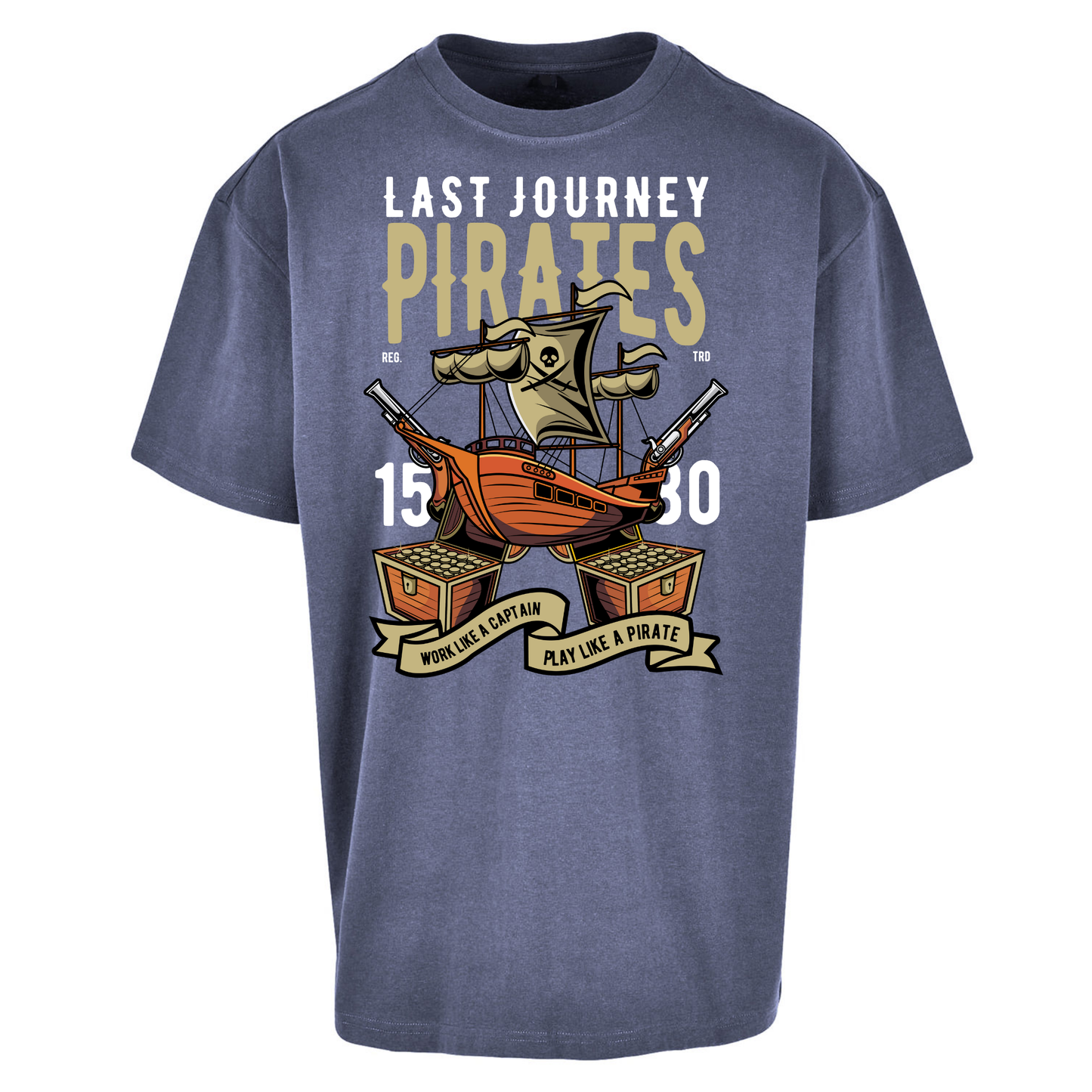 Last Journey Pirates Oversized T Shirts