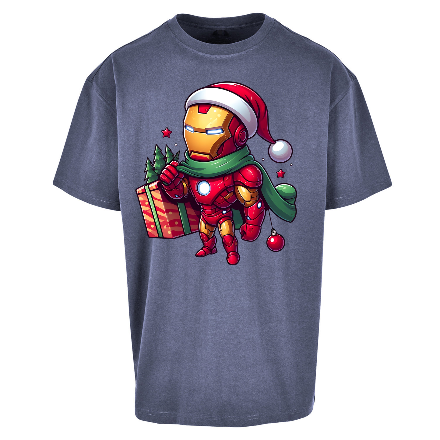 Ironman Santa Oversized T Shirts