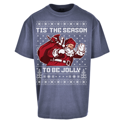 Tis The Season To Be Jolly Christmas Oversized T Shirts