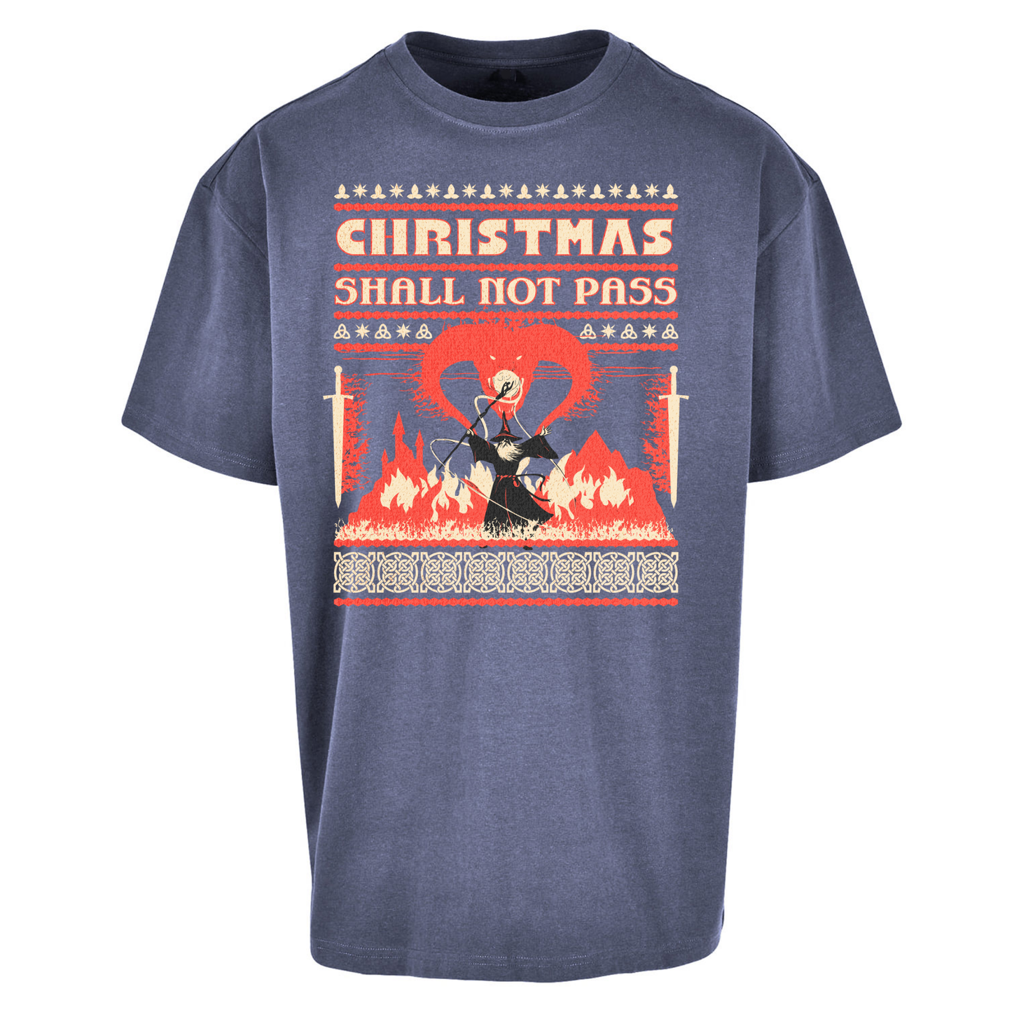 Christmas Shall Not Pass Oversized T Shirts
