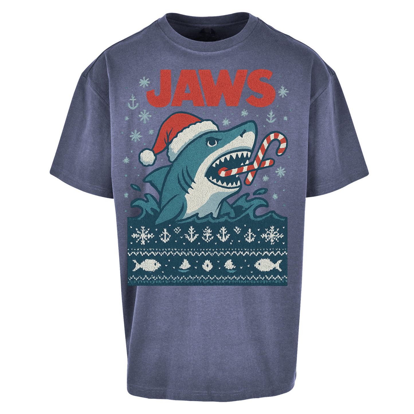 Jaws Christmas Oversized T Shirts