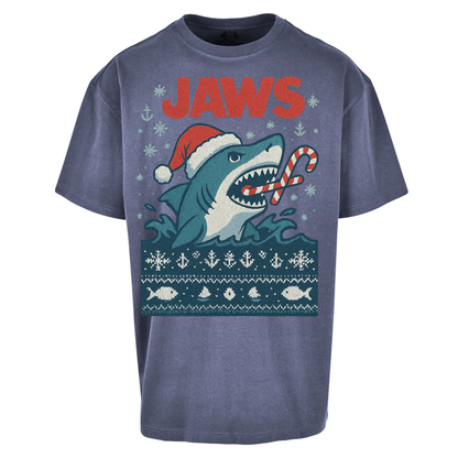 Jaws Christmas Oversized T Shirts
