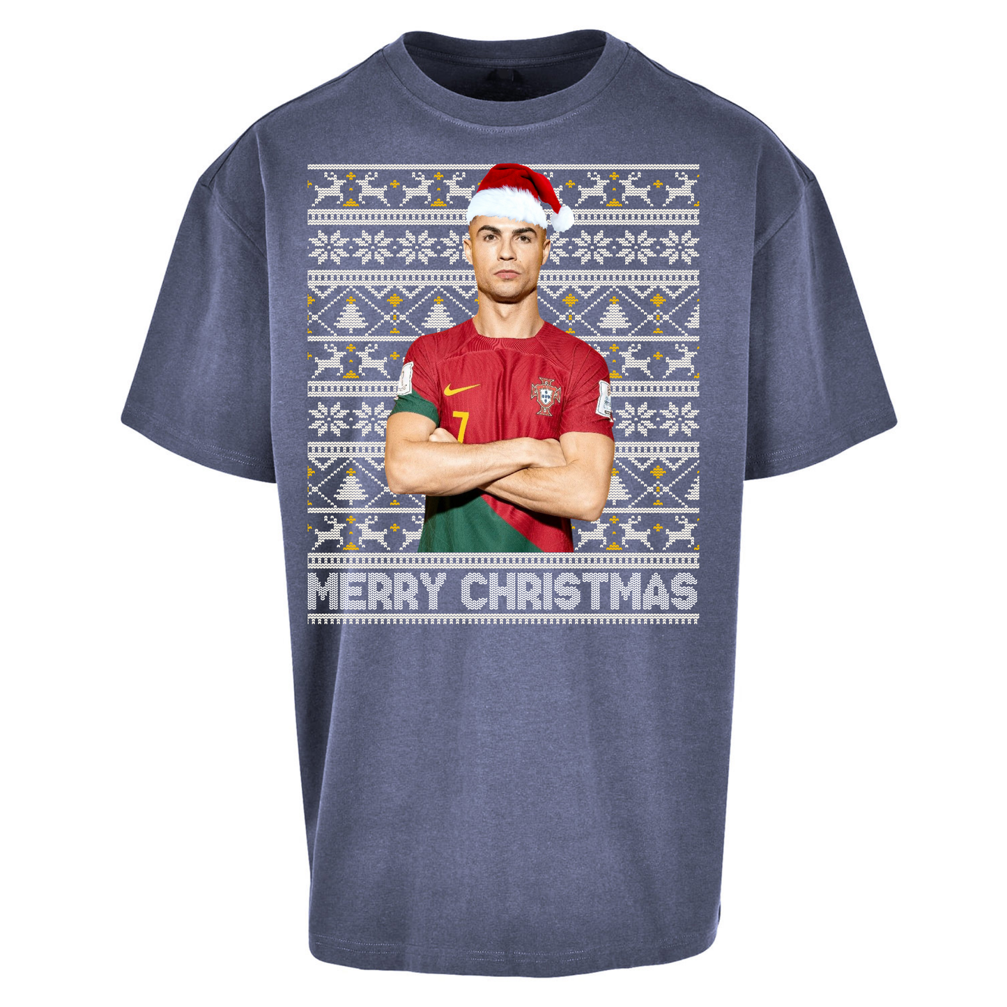 Merry Christmas Ronaldo Oversized T Shirts