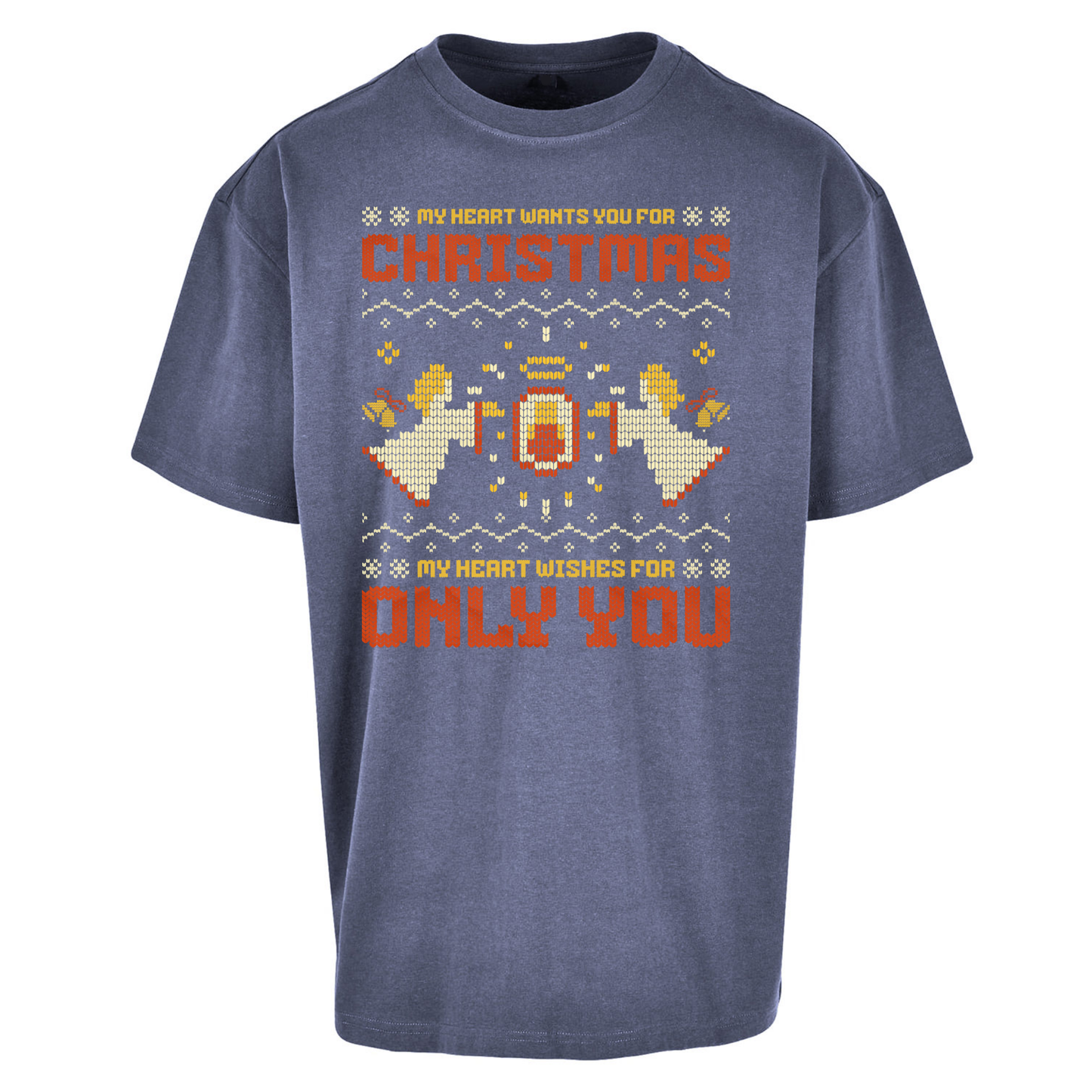 My Heart Wants You For Christmas Only You Christmas Oversized T Shirts