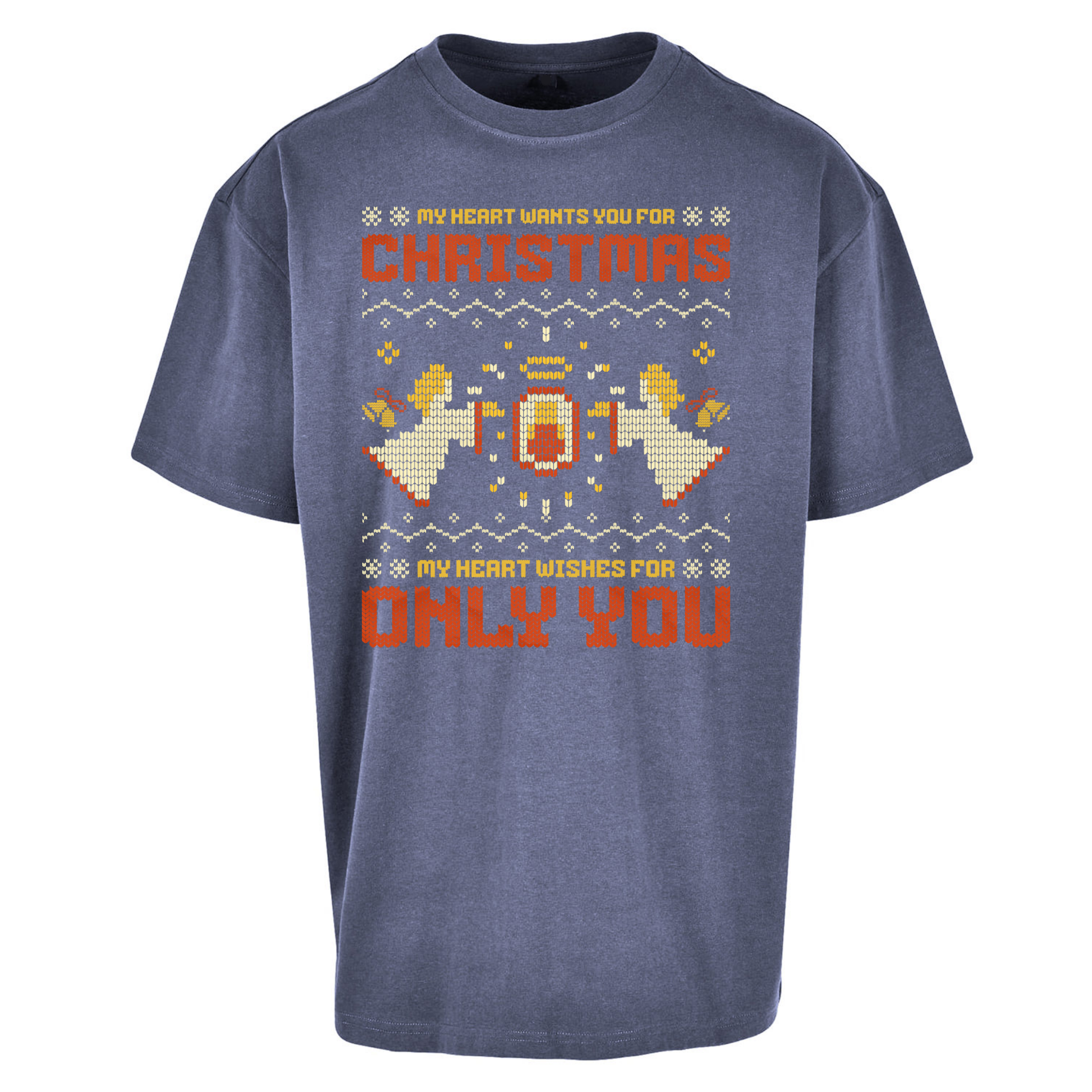 My Heart Wants You For Christmas Only You Christmas Oversized T Shirts