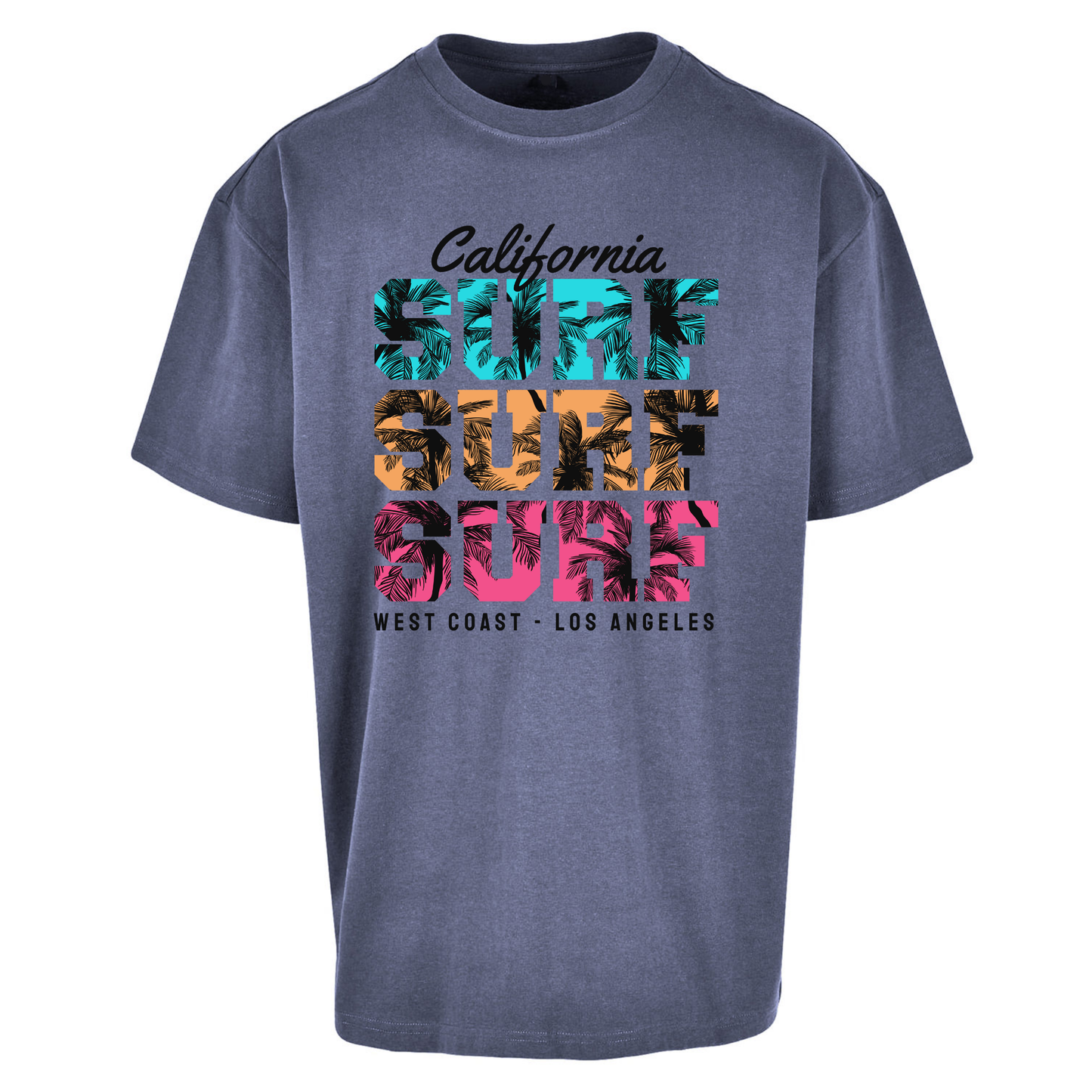 California Surf Surf Surf Oversized T Shirts