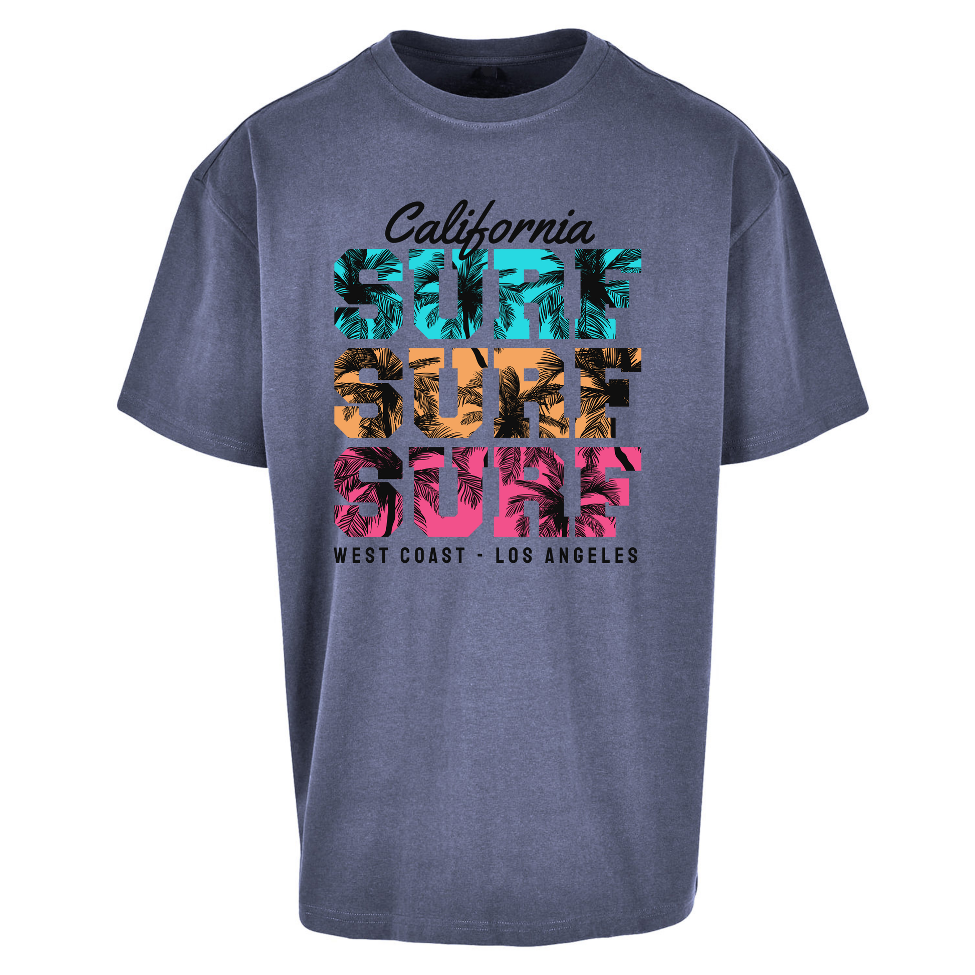 California Surf Surf Surf Oversized T Shirts
