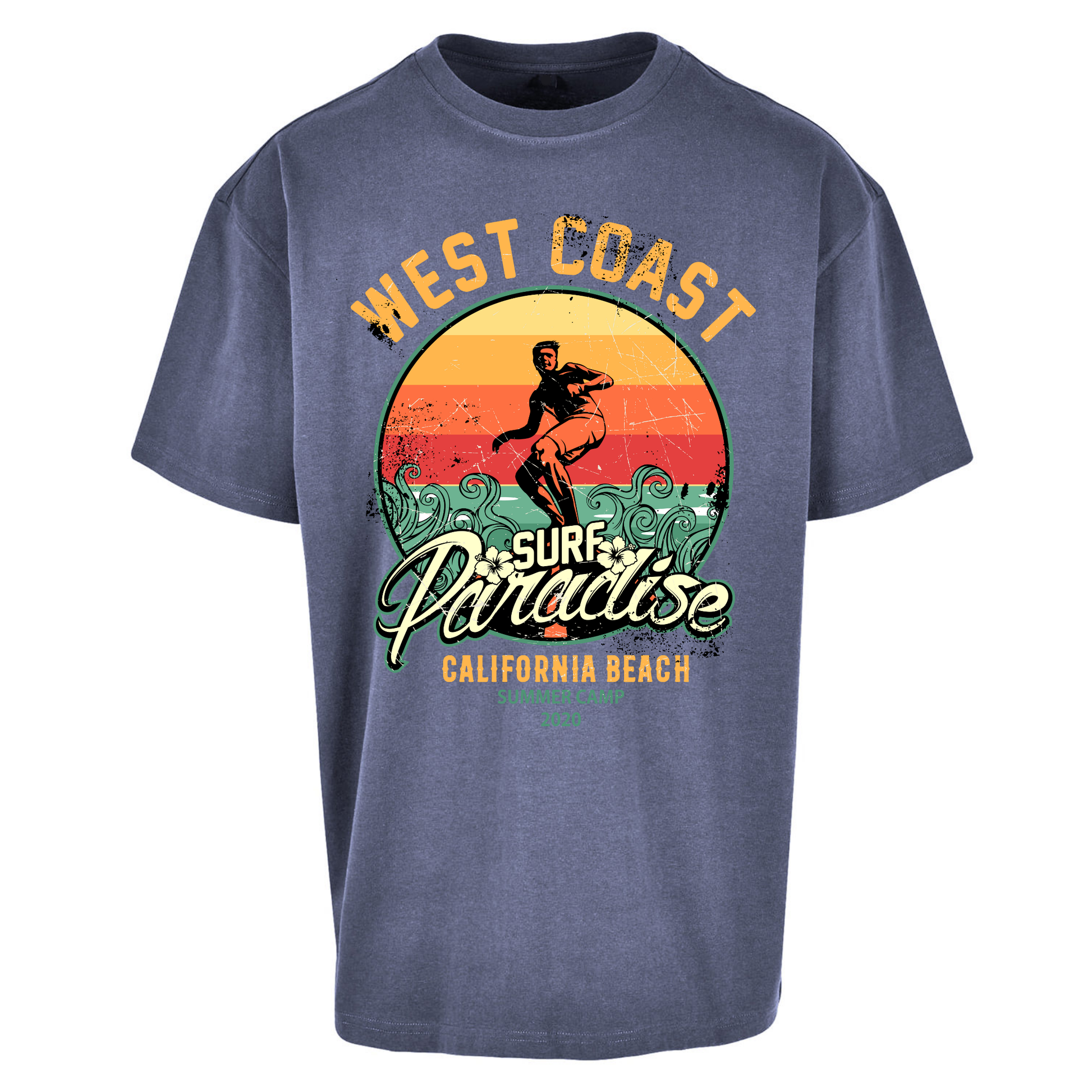 West Coast Surf Paradise Oversized T Shirts