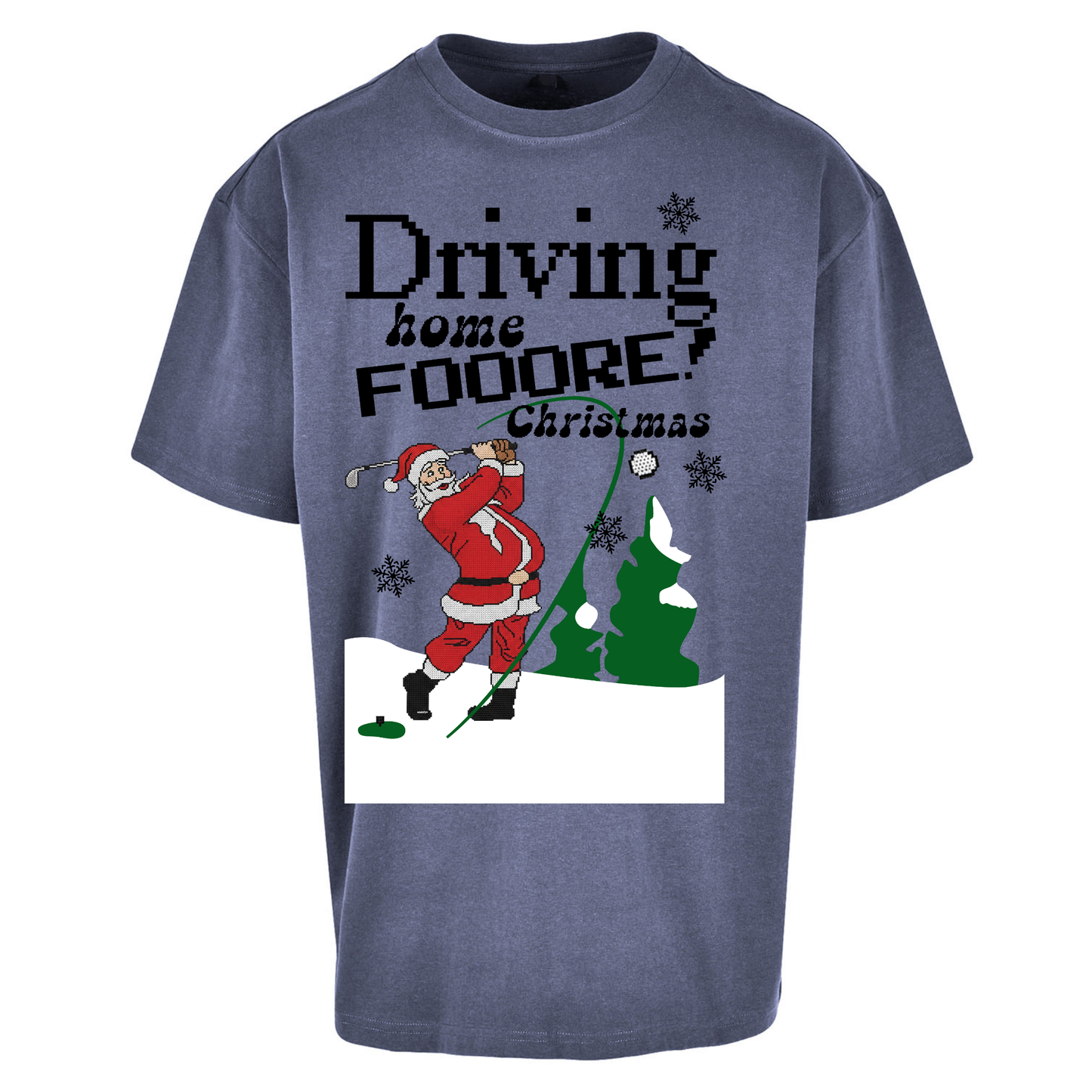 Christmas Golf Oversized T Shirt