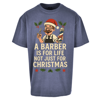 Barber Christmas Oversized T Shirts