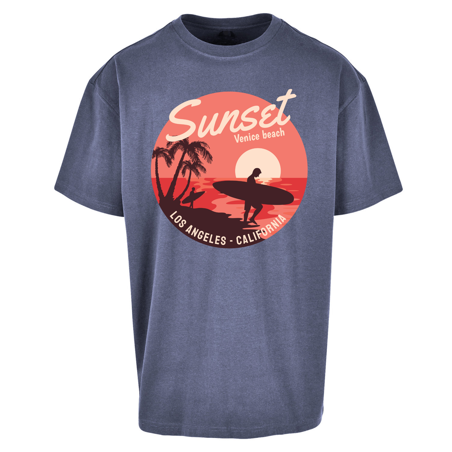 Sunset Venice Beach Oversized T Shirts
