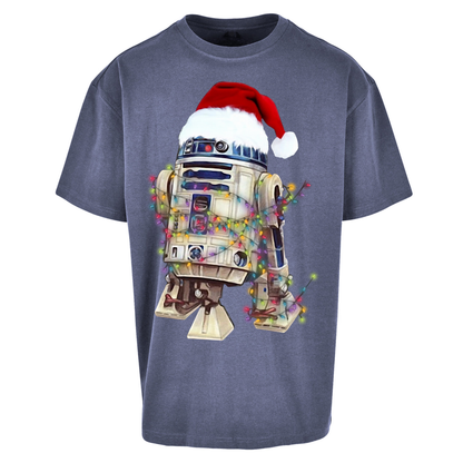 R2D2 Christmas Santa Christmas Oversized T Shirts