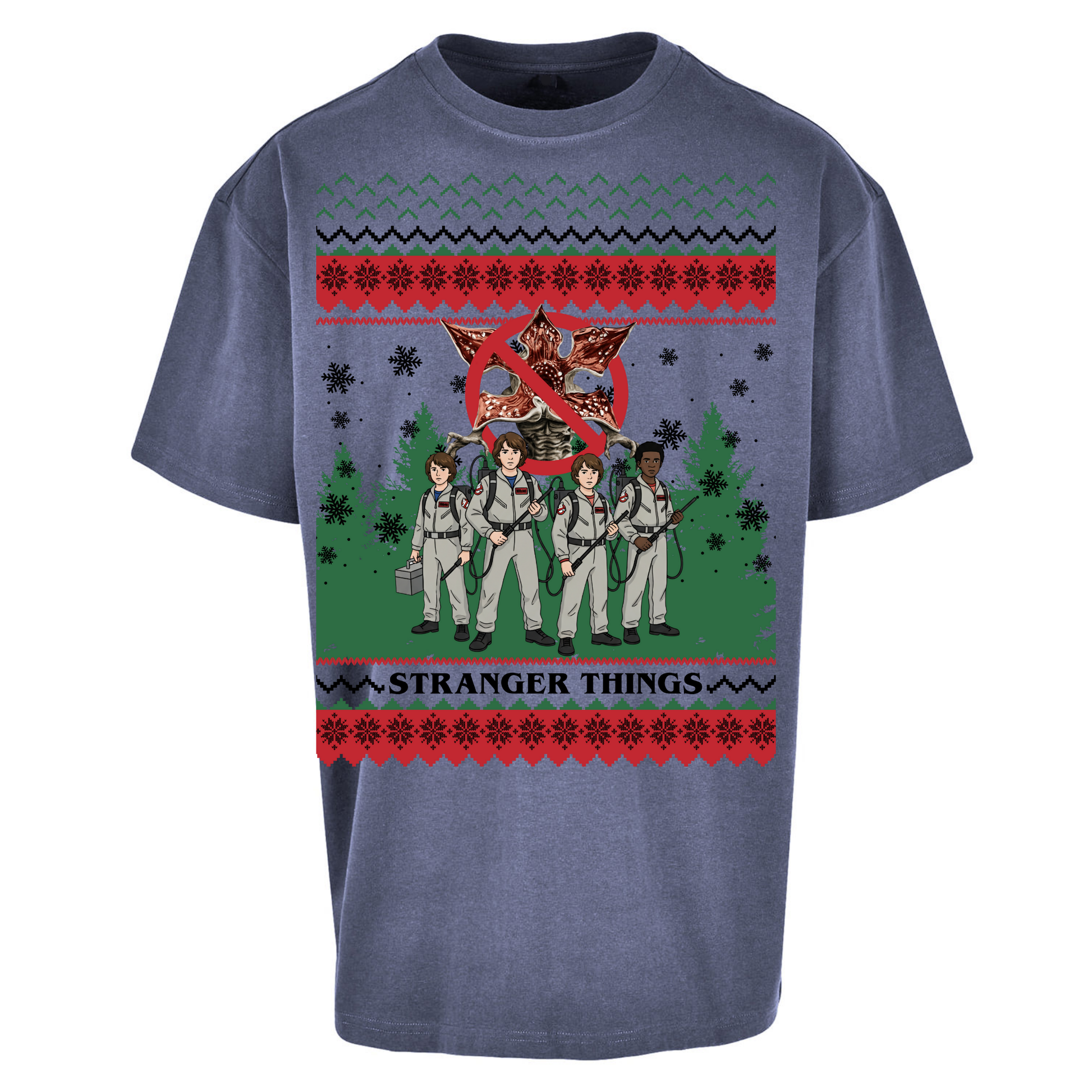 Stranger Things Demogorgon Christmas Oversized T Shirts