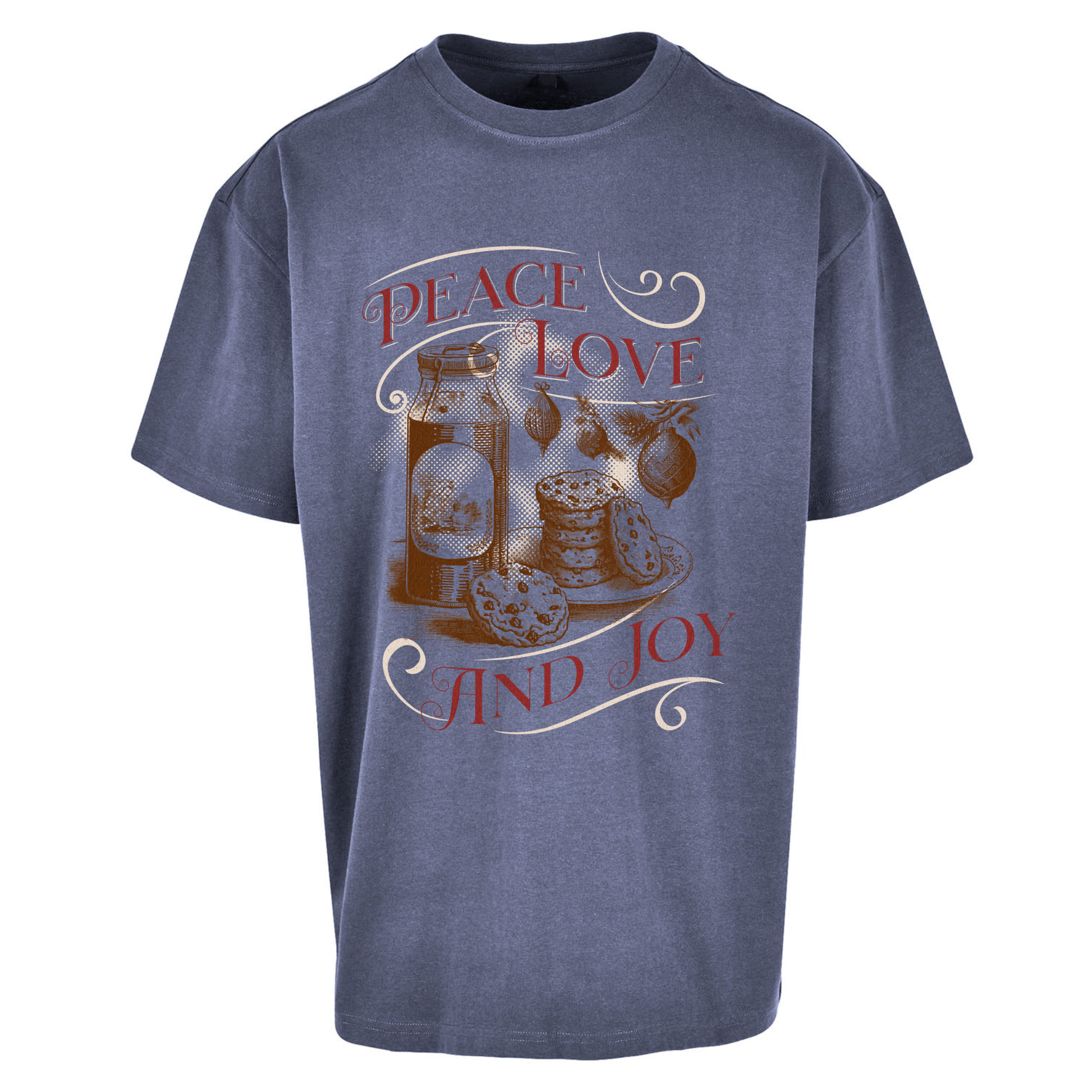 Peace Love And Joy Christmas Oversized T Shirts