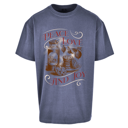 Peace Love And Joy Christmas Oversized T Shirts