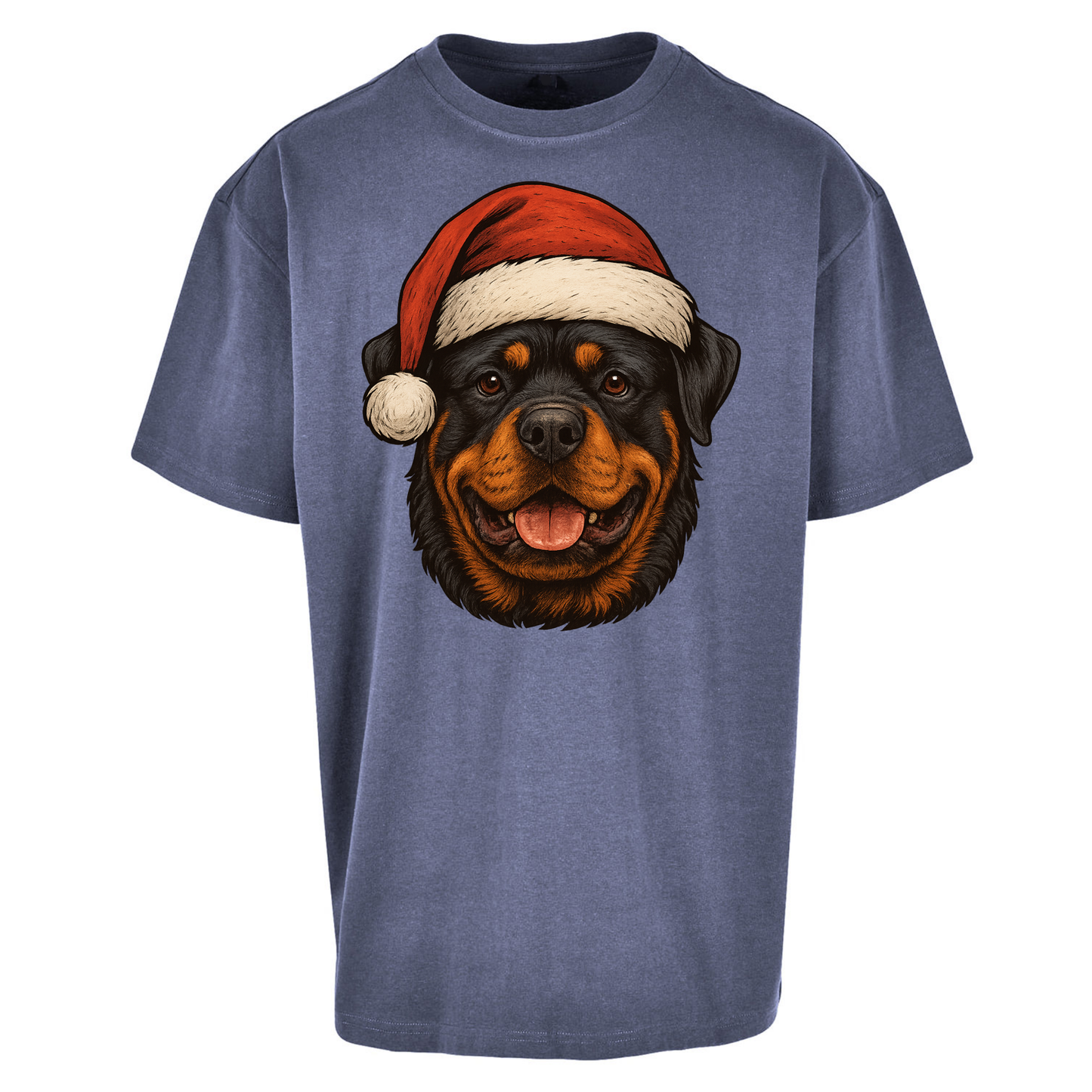 Rottweiler Christmas Oversized T Shirts