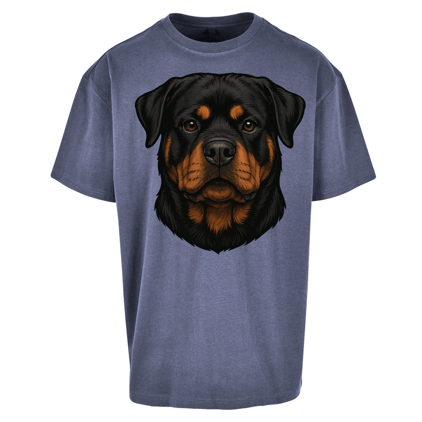 Rottweiler Face Oversized T Shirts