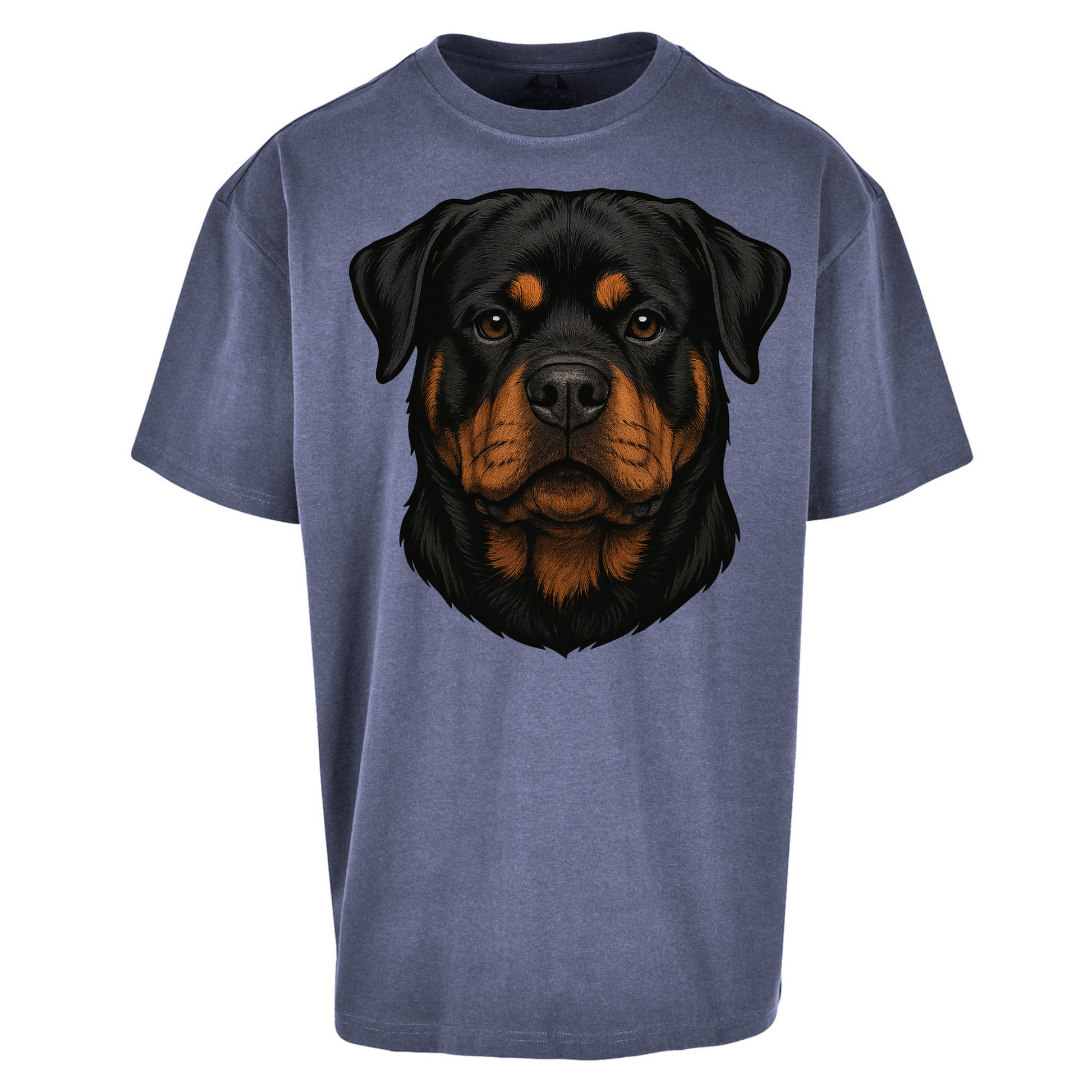 Rottweiler Face Oversized T Shirts