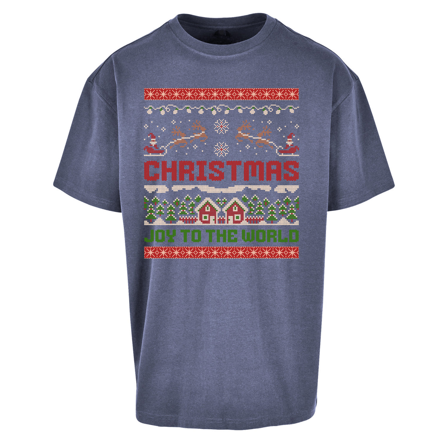 Christmas Joy to the World Christmas Oversized T Shirts