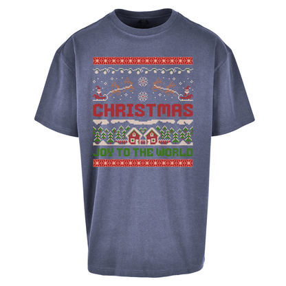 Christmas Joy to the World Christmas Oversized T Shirts