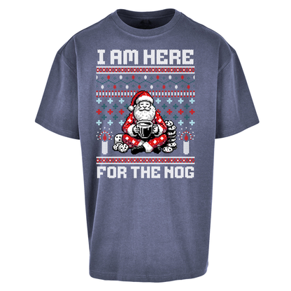 I am Here For The Nog Christmas Oversized T Shirts