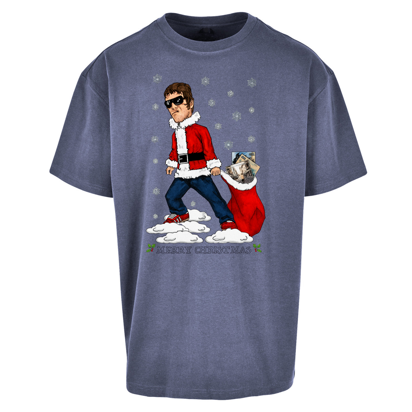 Liam Gallagher Christmas Santa Oversized T Shirts