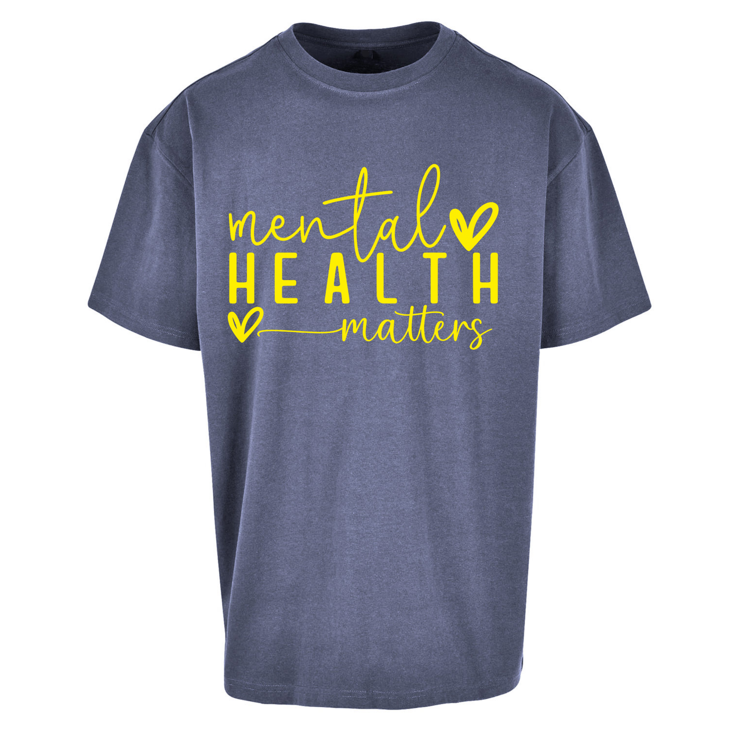 Yellow Mental Health Oversized T Shirts