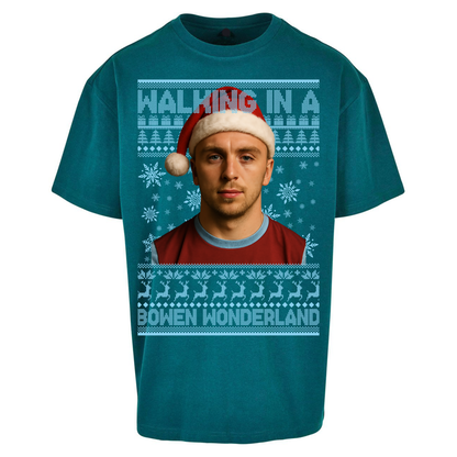 Jared Bowen walking in a Bowen Wonderland Christmas Oversized T Shirts