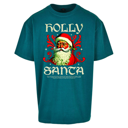 Holly Santa Christmas Oversized T Shirts